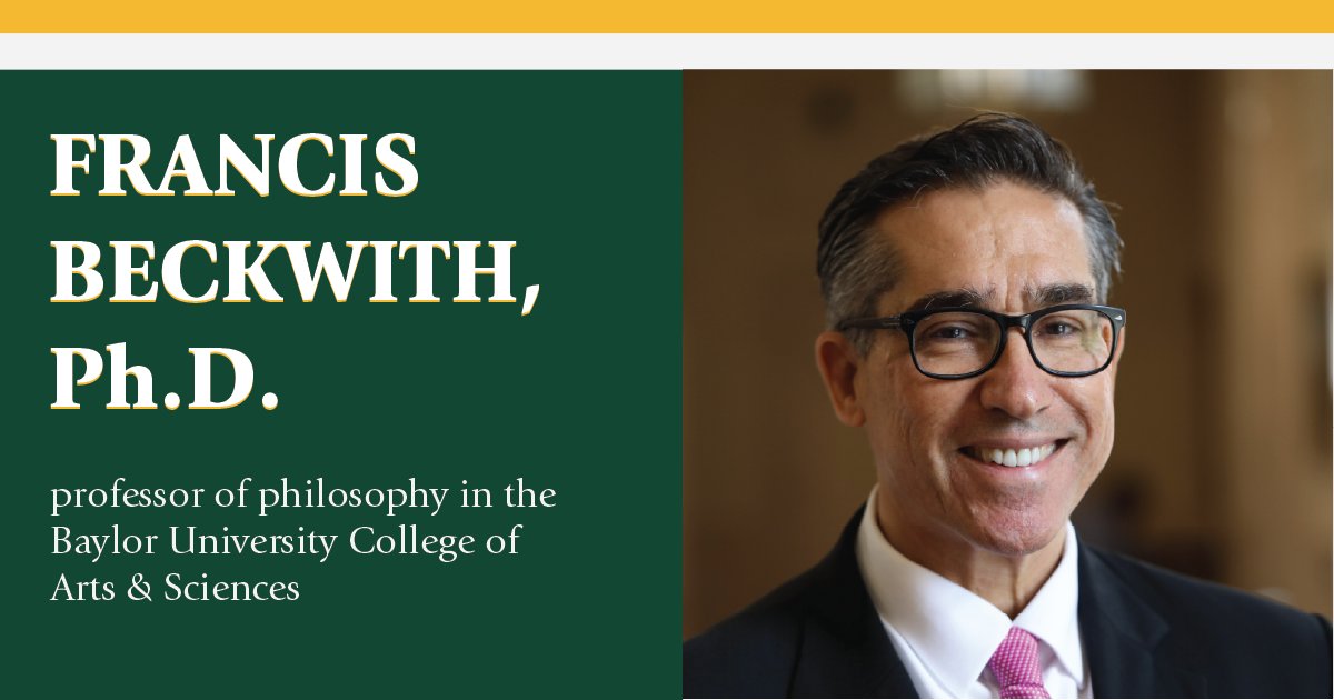 Baylor University College of Arts & Sciences (@baylor_aands) on Twitter photo Please join us in congratulating Francis J. Beckwith, Ph.D., professor of Philosophy in <a href="/Baylor_AandS/">Baylor University College of Arts & Sciences</a>, on receiving the 2025 Paideia Prize from the CiRCE Institute!
Since 2003, Dr. Beckwith has taught and mentored countless Baylor students.
ℹ️ -> circeinstitute.org/paideia/ Please join us in congratulating Francis J. Beckwith, Ph.D., professor of Philosophy in <a href="/Baylor_AandS/">Baylor University College of Arts & Sciences</a>, on receiving the 2025 Paideia Prize from the CiRCE Institute!
Since 2003, Dr. Beckwith has taught and mentored countless Baylor students.
ℹ️ -> circeinstitute.org/paideia/