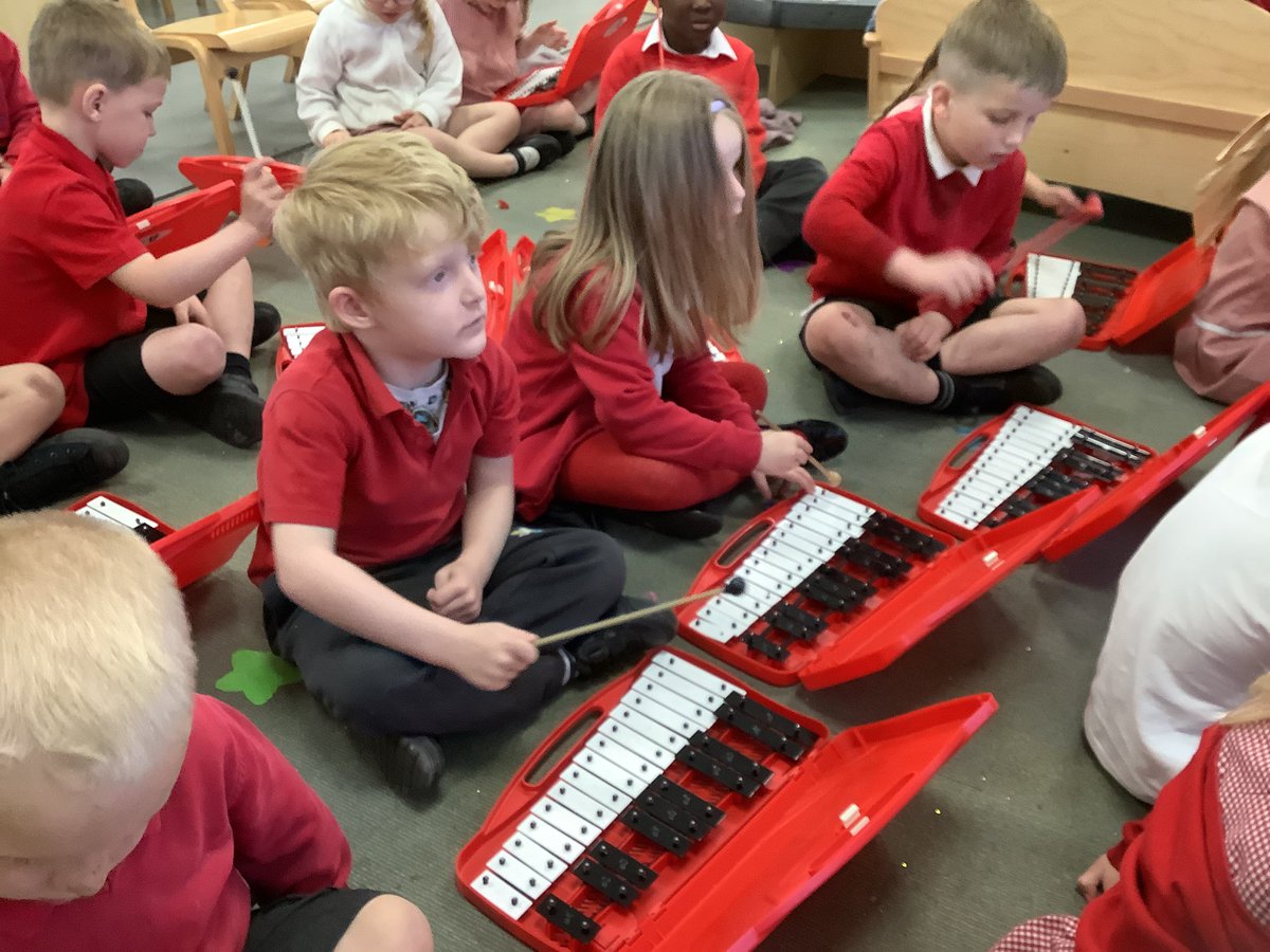 We have used glockenspiels to read simple notations
