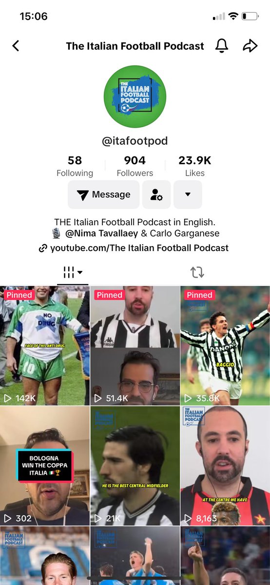 Carlo Garganese (@carlogarganese) on Twitter photo The <a href="/ItaFootPod/">The Italian Football Podcast</a> is now on TikTok!
Give us a follow on link below 👇🏽 🇮🇹
tiktok.com/@itafootpod The <a href="/ItaFootPod/">The Italian Football Podcast</a> is now on TikTok!
Give us a follow on link below 👇🏽 🇮🇹
tiktok.com/@itafootpod