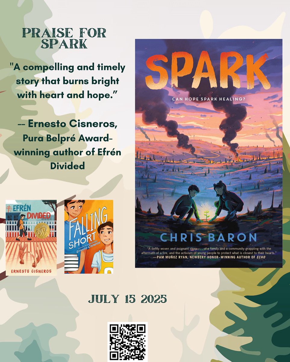 Huge thanks to incredible author Ernesto Cisneros for writing these lovely words about SPARK! 👊🏼a Middle Grade novel in verse from Macmillan/Feiwel &amp; Friends comes out 7/15!