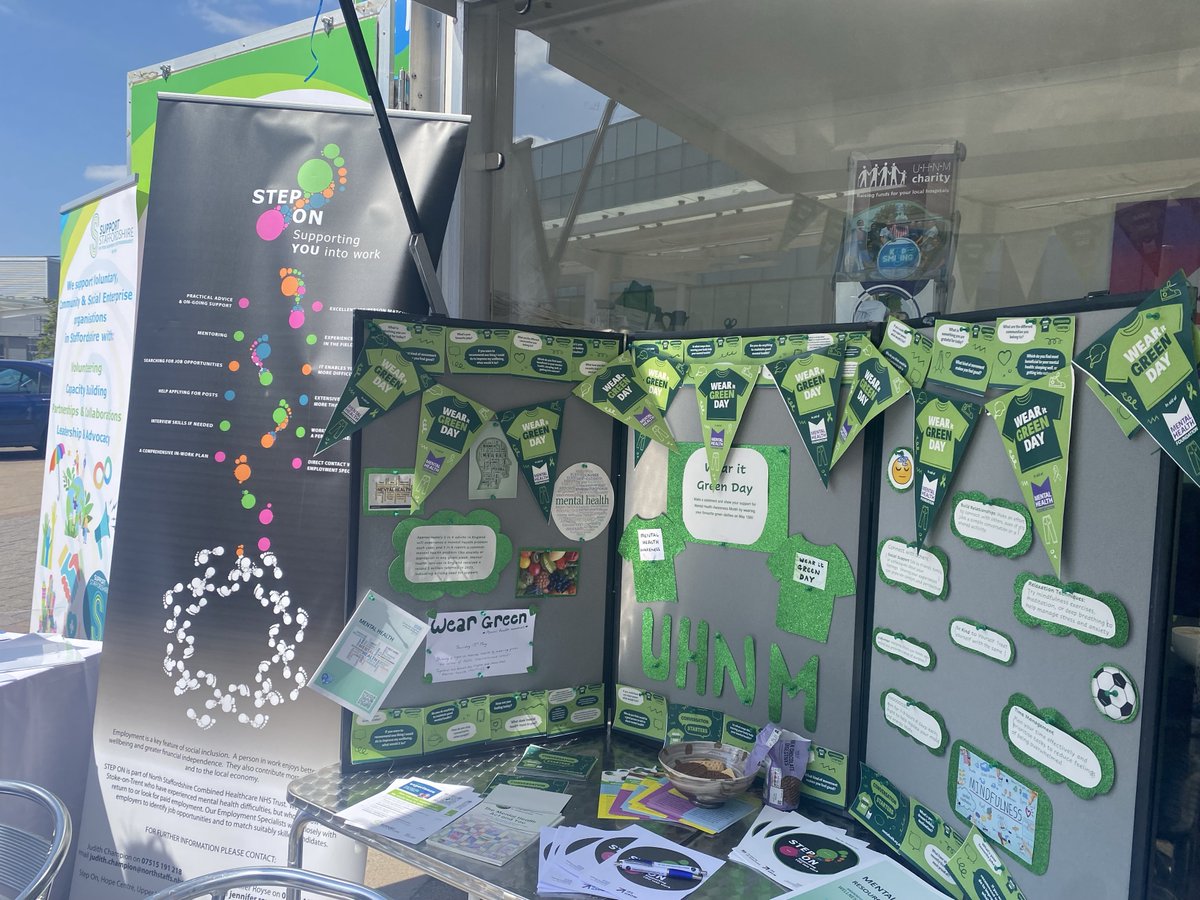 Today step on attended UHNM Mental Health awareness week event at wellbeing wagon.
We joined the vulnerable patient team and other mental health providers to spread the awareness for mental health awareness week. 💚

#MentalHealthAwarenessWeek 
<a href="/IPSGrow/">IPS Grow</a> 
<a href="/mpftnhs/">Midlands Partnership University NHS FT</a> 
<a href="/CombinedNHS/">CombinedNHS</a>