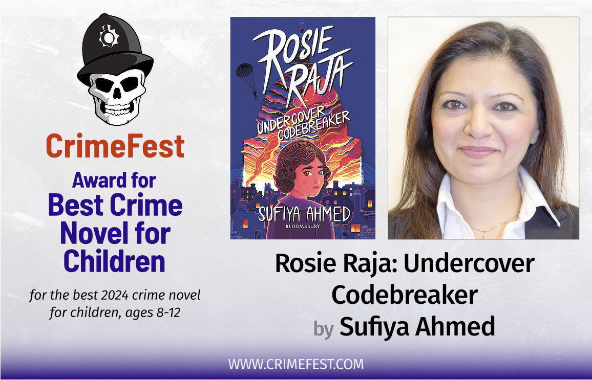 CrimeFest (@crimefest) on Twitter photo Winner of the #CrimeFest Best Crime Fiction Award for Children (8-12) is:
<a href="/sufiyaahmed/">sufiya ahmed</a> for Rosie Raja: Undercover Codebreaker(Bloomsbury Education) <a href="/BloomsburyEd/">Bloomsbury Education</a> Winner of the #CrimeFest Best Crime Fiction Award for Children (8-12) is:
<a href="/sufiyaahmed/">sufiya ahmed</a> for Rosie Raja: Undercover Codebreaker(Bloomsbury Education) <a href="/BloomsburyEd/">Bloomsbury Education</a>