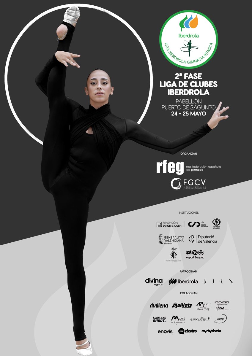 Comparto con vosotros los carteles de las siguientes competiciones de #GR que celebraremos en Puerto de Sagunto. ¡Os esperamos para disfrutar del Campeonato de España en edad escolar y de la 2ª fase de la #LigaIberdrolaGR! #GRSagunto25