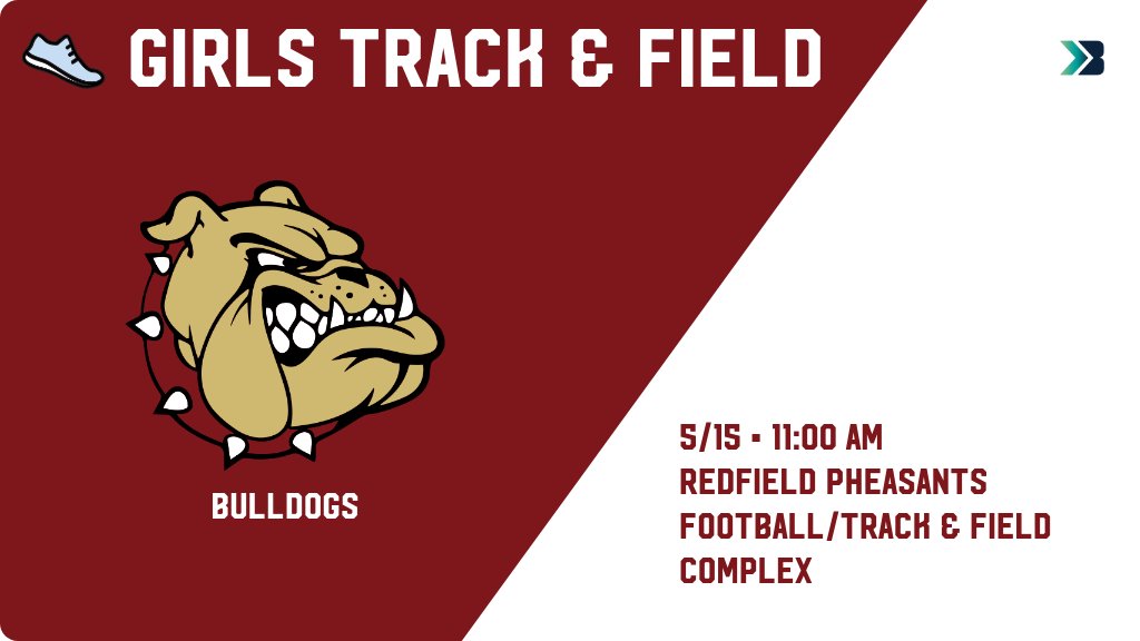 Girls Track &amp; Field (Varsity) Meet Day! - Check out the event preview for the Milbank Bulldogs. It starts at 11:00 AM and is at Redfield Pheasants Football Track &amp; Field Complex. gobound.com/sd/sdhsaa/girl…