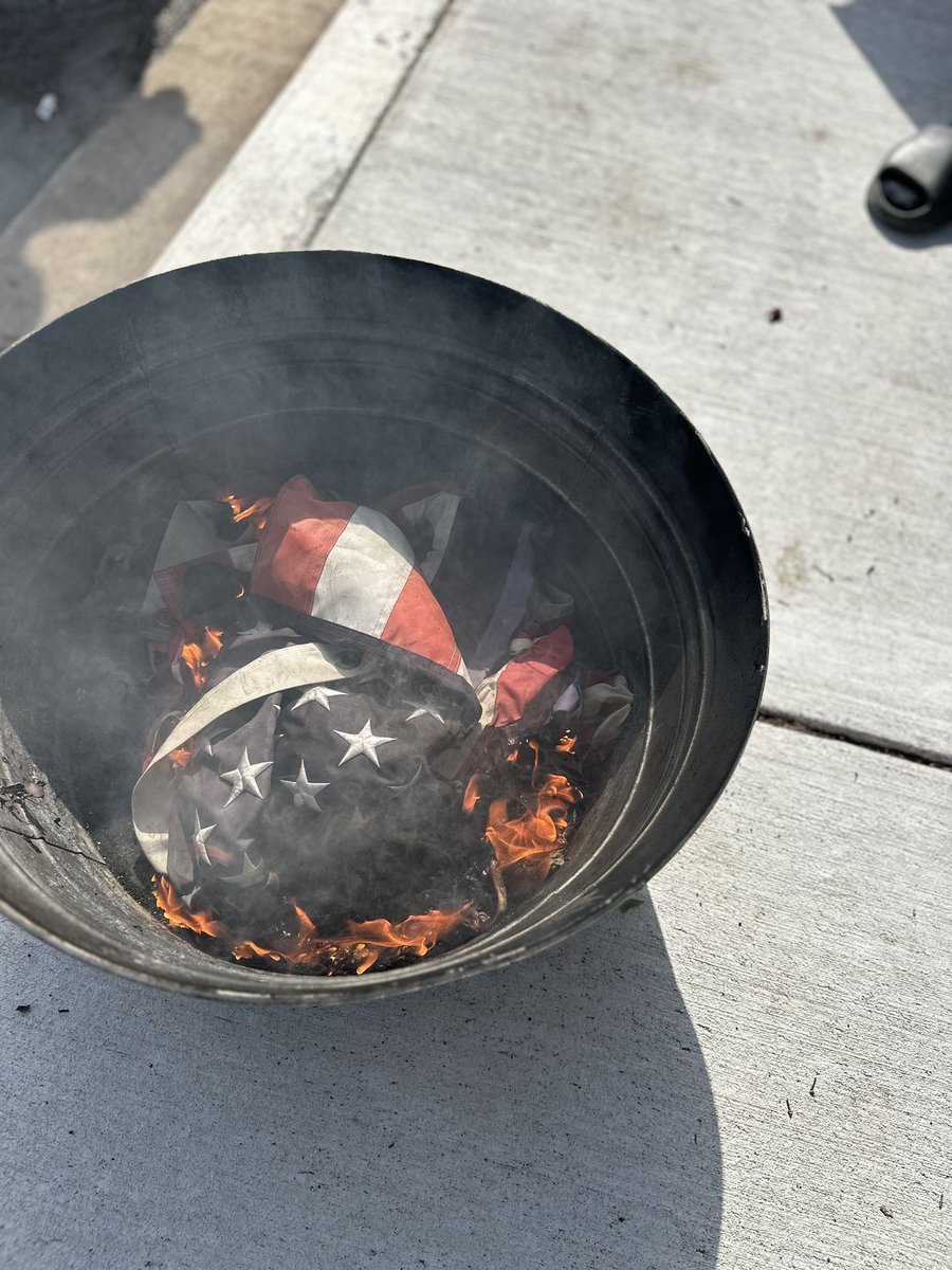 Cadets on both campuses are retiring flags today that we’ve collected from the community 🇺🇸🫡