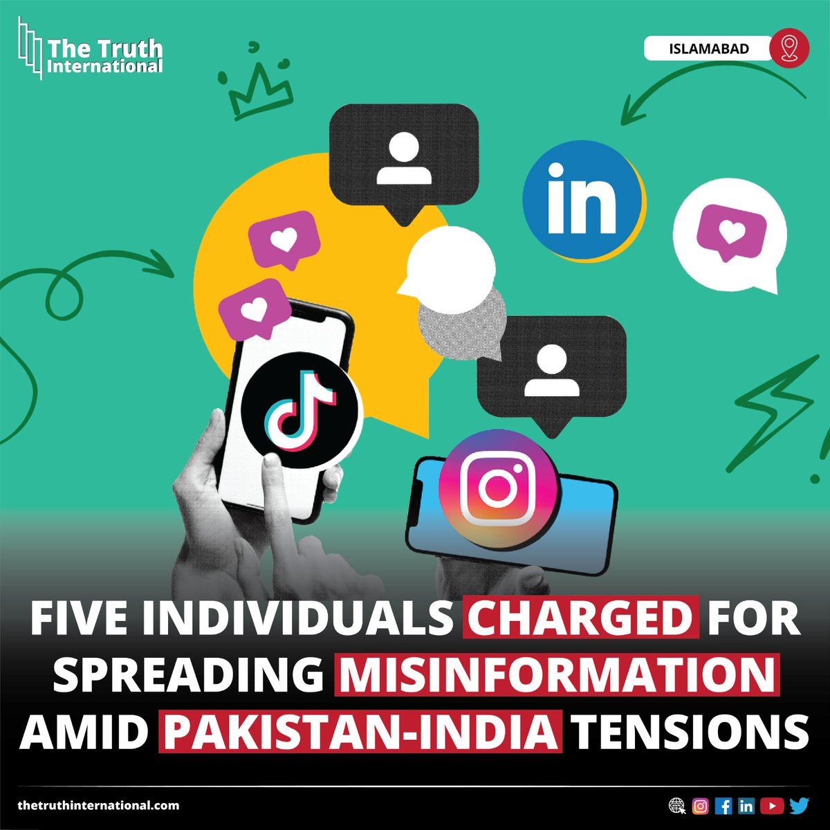 ttimagazine's tweet image. Five Individuals Charged for Spreading Misinformation Amid Pakistan-India Tensions

For Detail
thetruthinternational.com/latest-updates…

#individuals #chargeg #misinformation #pakistan #india #tensions #amid #spreding #tti