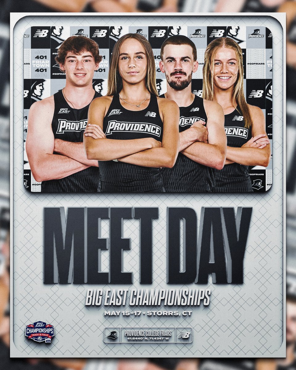 FriarsXCTrack's tweet image. ❗️BIG EAST MEET DAY❗️
BIG EAST Championship
Storrs, Conn.
Day 1⃣
Women's 10K - 8:00 PM
Men's 10K - 8:45 PM
Live Stream: flocollege.com/live/161721
Live Results: live.pctiming.com/meets/52504
#gofriars #pctf