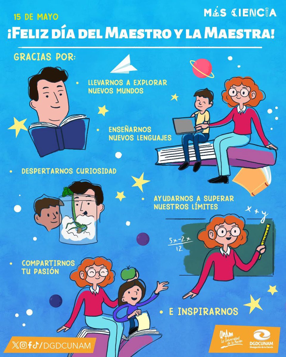 ¡Feliz día a esas personas que nos enseñan, inspiran y motivan a alcanzar nuestros sueños!

#FelizDíaDelMaestro