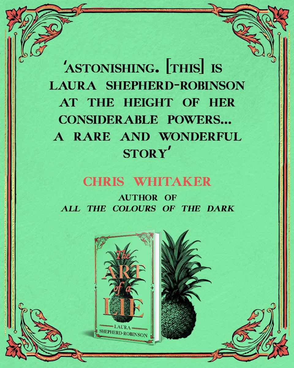 Some very kind and generous authors have said some very lovely things about my new book, THE ART OF A LIE 💚