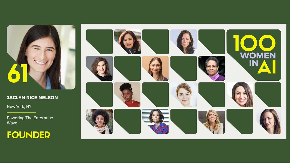 Tribe AI (@tribe_ai) on Twitter photo We’re thrilled our co-founder & CEO <a href="/jacsrice/">Jaclyn Rice Nelson</a> was named one of the top 100 Women in AI!
Every day, Tribe is helping our customers move faster, think bigger, and become AI-native—and we’re lucky to have a leader like Jackie at the helm.
🔗 Full list: 100womeninai.com/full-list We’re thrilled our co-founder & CEO <a href="/jacsrice/">Jaclyn Rice Nelson</a> was named one of the top 100 Women in AI!
Every day, Tribe is helping our customers move faster, think bigger, and become AI-native—and we’re lucky to have a leader like Jackie at the helm.
🔗 Full list: 100womeninai.com/full-list