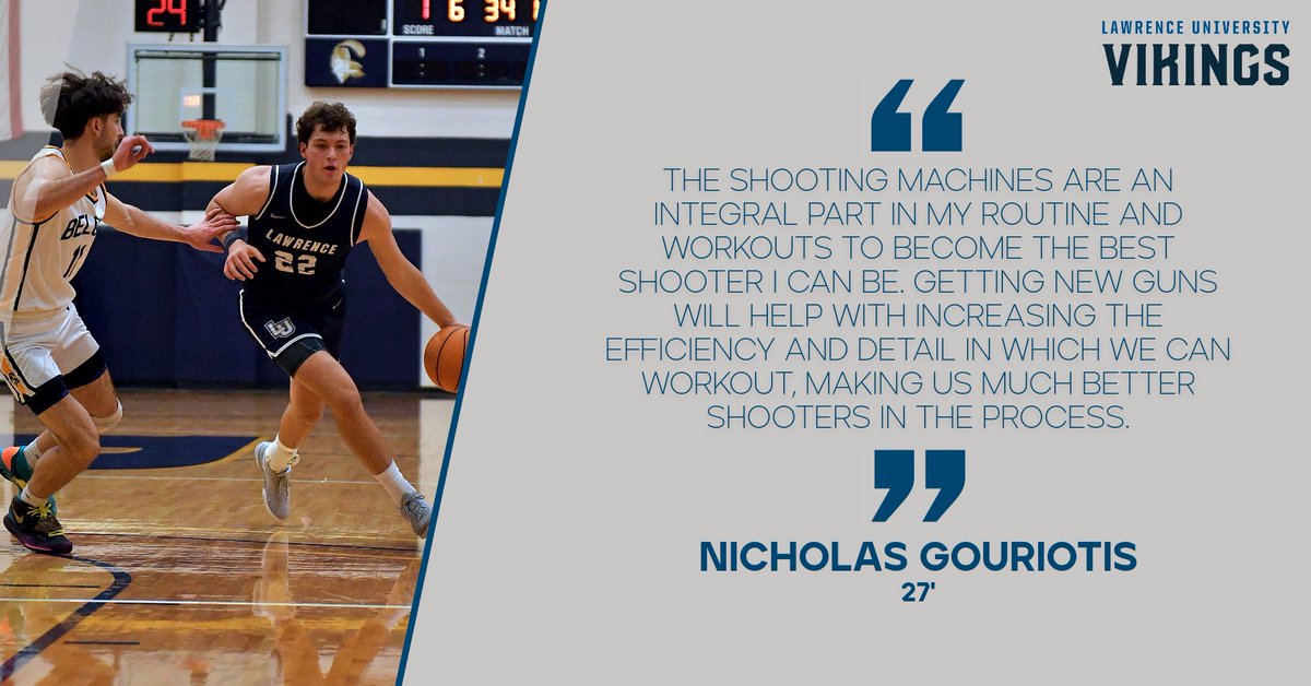 Last day for the 2025 Lawrence Crowdfund!
Thank you for all of the donations yesterday! Please help us reach our goal by donating (link below or in bio)  towards a new shooting machine. This what it means to current player Nicholas Gouriotis!

givecampus.com/schools/Lawren…