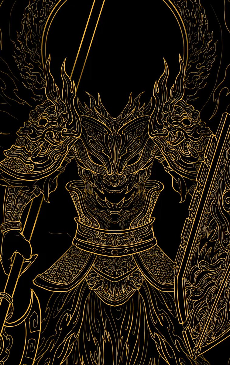 Frankwo96320980's tweet image. The first god of war in the ancient Chinese mythological world - the Heaven of Punishment! 🗡️ Do you know where his head is? #AncientMythology #GodOfWar