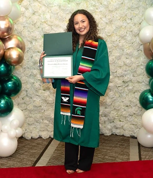CLSatMSU's tweet image. Sofia Mireles-Gonzalez, a minor in Chicano/Latino Studies, graduating in spring 2025. She shared how Latino campus organizations shaped her success and provided a sense of purpose in this Student View feature. Congratulations, Sofia!
clstudies.msu.edu/news-events/ne…