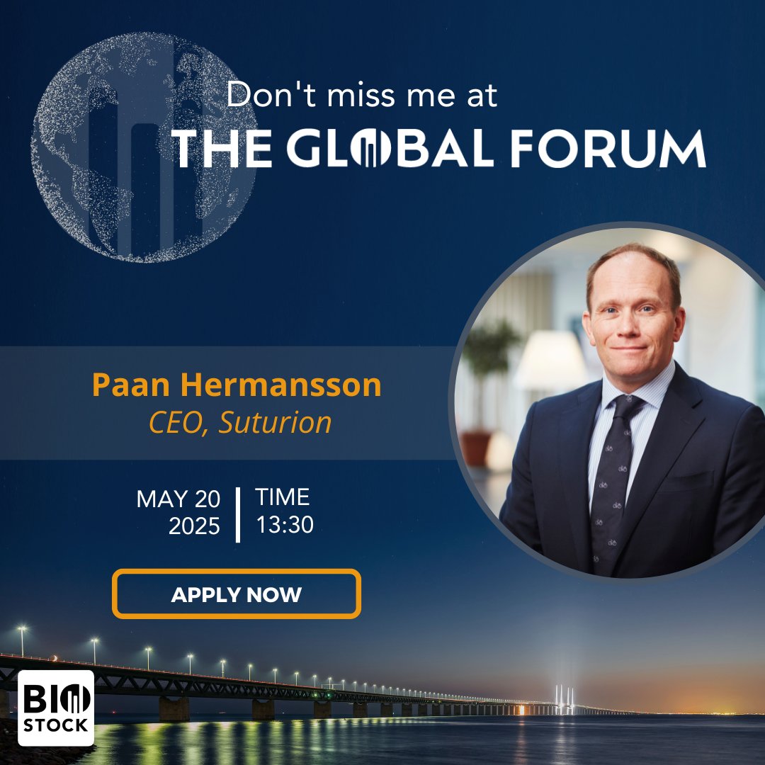 🚀 Our CEO, <a href="/paanhermansson/">Paan</a>, will speak at Global Forum 2025, May 20-21, hosted by <a href="/BioStock_News/">BioStock News</a> — Scandinavia’s leading life science news platform.
A unique event for investors &amp; industry leaders with top speakers like Mikael Dolsten (Pfizer) &amp; <a href="/Novartis/">Novartis</a>, <a href="/novonordisk/">Novo Nordisk</a> &amp; more.