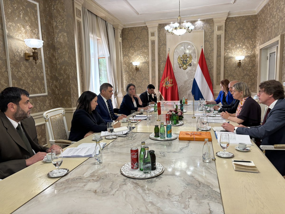 NLinBelgrade's tweet photo. Current international challenges require close collaboration. Today, during bilateral consultations, Vice Minister Heleen Bakker and DG for Bilateral Affairs Aleksandar Drljević discussed 🇳🇱-🇲🇪 cooperation in the areas of EU accession, NATO, security, migration and the economy🤝 https://t.co/0tsSsH2cwx