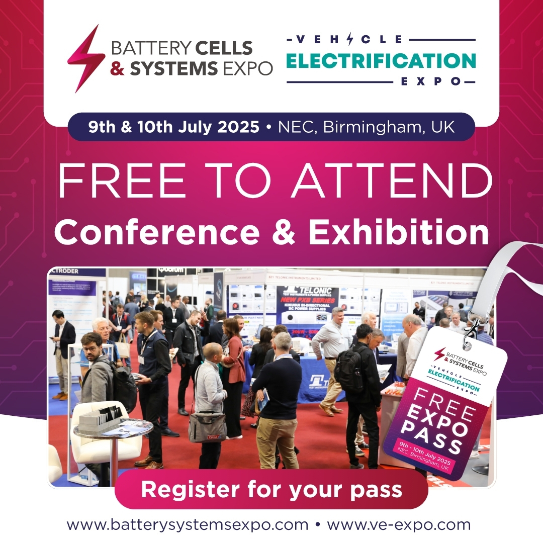 🚨 Exciting News for the Battery and EV Community! 🚨

Battery Cells &amp; Systems Expo and Vehicle Electrification Expo including all conference programmes, will now be FREE to attend for all visitors!

🔗 Register for your free pass: vist.ly/3n4dy72

#BCS25 #VEX25