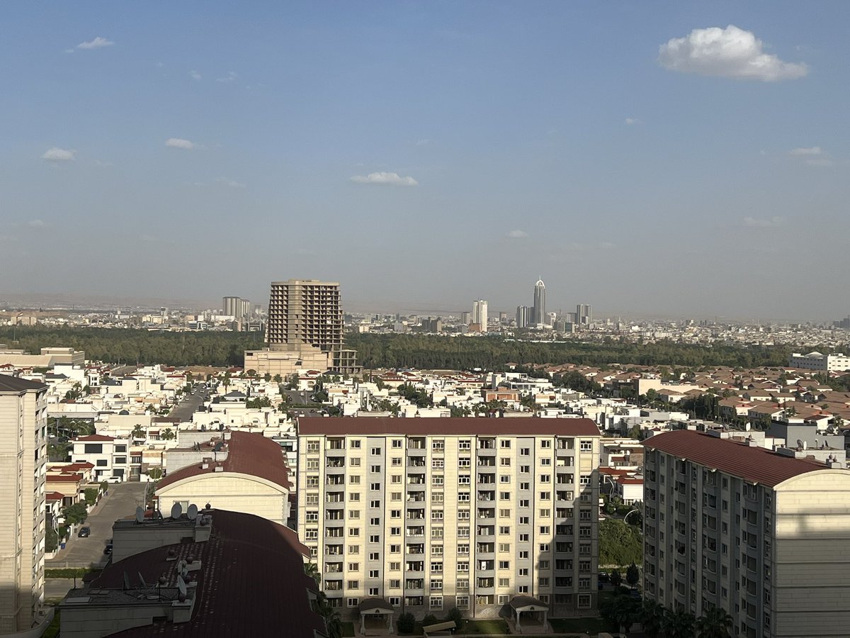 Same spot with and without the dust storm. Erbil