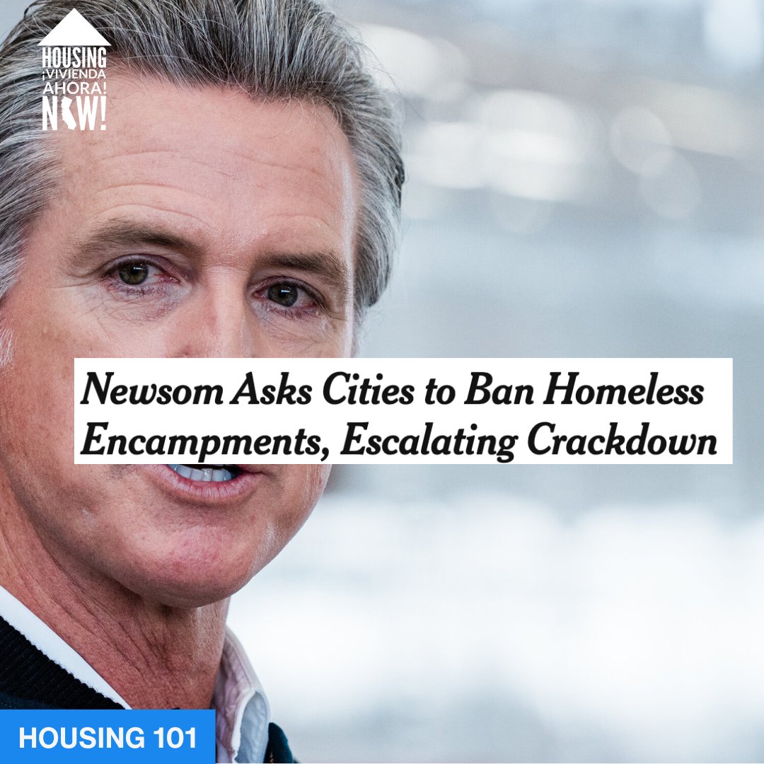 Housing NOW! (@housingnowca) on Twitter photo Gov. <a href="/GavinNewsom/">Gavin Newsom</a> wants cities to clear encampments — but many people have nowhere else to go. We need affordable housing, not PR stunts. You have the power to build those #OneMillionHomes you promised, <a href="/CAgovernor/">Governor Gavin Newsom</a>! <a href="/nytimes/">The New York Times</a>
nytimes.com/2025/05/12/us/… Gov. <a href="/GavinNewsom/">Gavin Newsom</a> wants cities to clear encampments — but many people have nowhere else to go. We need affordable housing, not PR stunts. You have the power to build those #OneMillionHomes you promised, <a href="/CAgovernor/">Governor Gavin Newsom</a>! <a href="/nytimes/">The New York Times</a>
nytimes.com/2025/05/12/us/…
