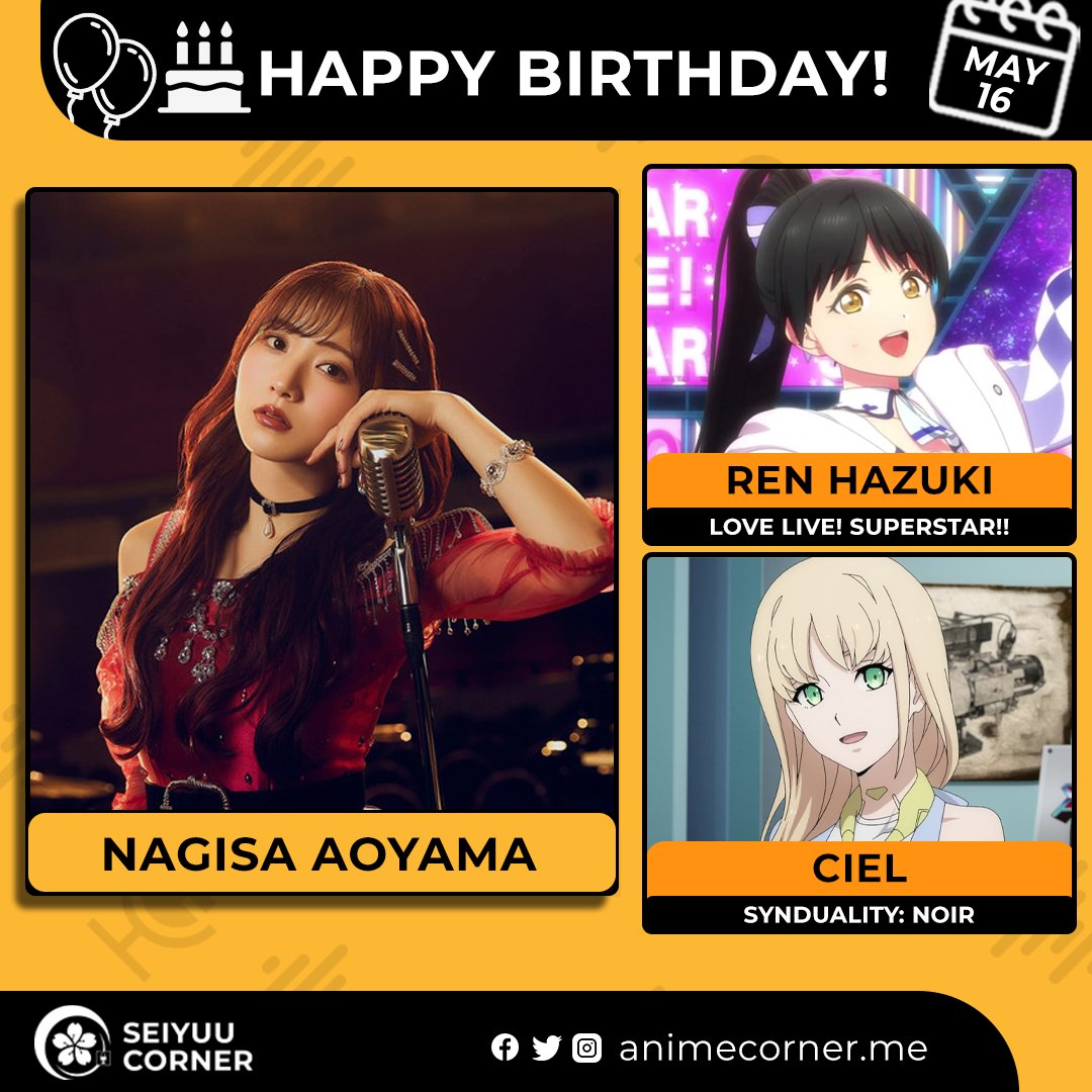 Seiyuu Corner (@seiyuucorner) on Twitter photo Happy 27th birthday Nagisa Aoyama! ๐
Let's wish Nagi-chan all the best <a href="/AoyamaNagisa/">้ๅฑฑใชใใ</a>
#NagisayaAoyama #้ๅฑฑใชใใ Happy 27th birthday Nagisa Aoyama! ๐
Let's wish Nagi-chan all the best <a href="/AoyamaNagisa/">้ๅฑฑใชใใ</a>
#NagisayaAoyama #้ๅฑฑใชใใ