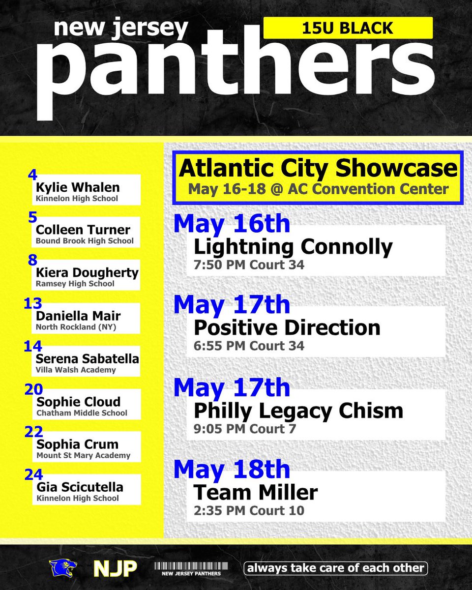 🚨NJP AC SHOWCASE SCHEDULES🚨

📍AC Convention Center

#earnit #njpdifferent