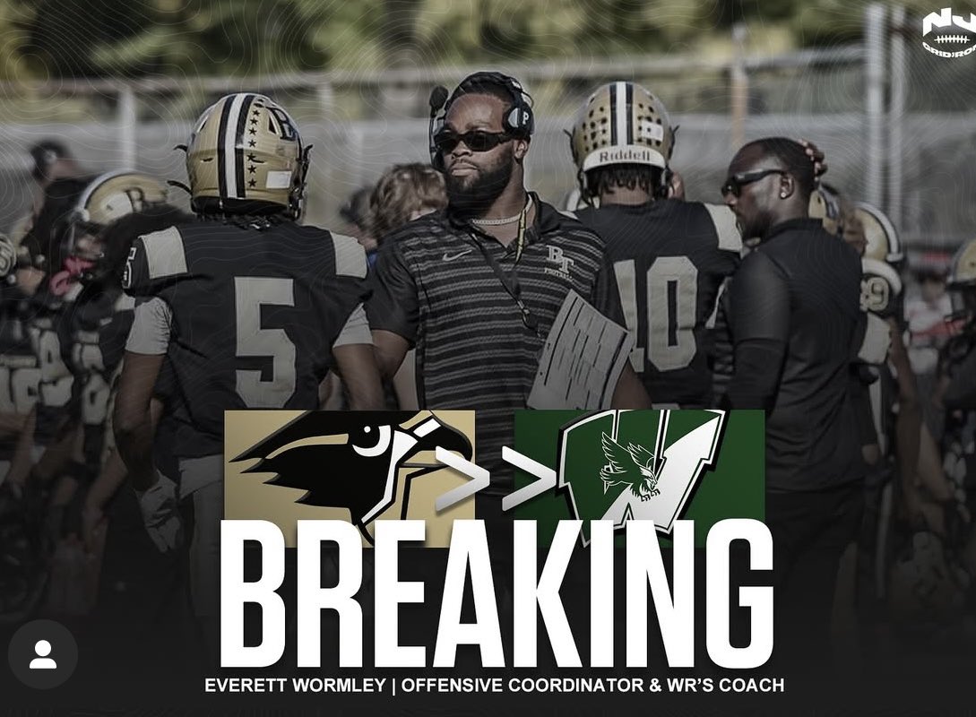“Once a Falcon always a Falcon”.. Appreciate Burlington Township for bringing me back home with open arms &amp; allowing me to play a part in restoring a football tradition I helped build as player. However, I will be joining Winslow’s staff as Offensive Coordinator/WR’s coach.