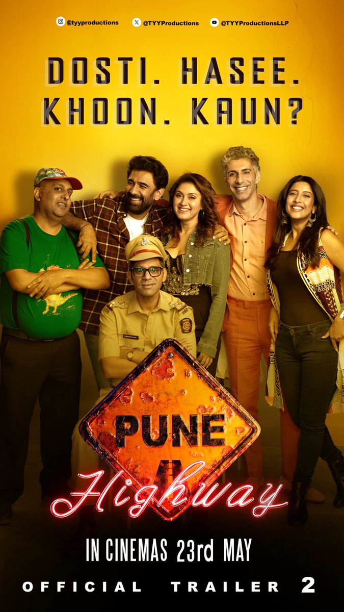 Ranganathan Madhavan (@actormadhavan) on Twitter photo Pune Highway coming on 23rd May.
Directed by @bugskrishna & @rahuldacunha, and produced by @dropd_films & @tyyproductions
Starring @theamitsadh, @jimsarbhforreal, @anuvabpal, @manjarifadnis, @ketakinarayan, <a href="/sudeepmodak/">sudeep modak</a>, @swapniilsa, @rajitkapurofficial
#PuneHighway Pune Highway coming on 23rd May.
Directed by @bugskrishna & @rahuldacunha, and produced by @dropd_films & @tyyproductions
Starring @theamitsadh, @jimsarbhforreal, @anuvabpal, @manjarifadnis, @ketakinarayan, <a href="/sudeepmodak/">sudeep modak</a>, @swapniilsa, @rajitkapurofficial
#PuneHighway