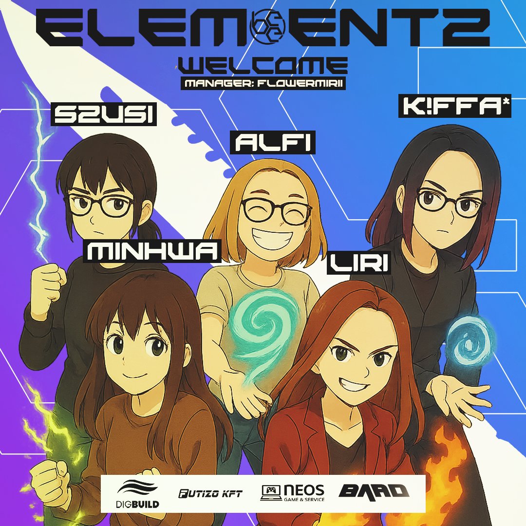 Békéscsabai E-sport Egyesület (@esport_bee) on Twitter photo 🐝CS2🐝
We are thrilled to announce or first <a href="/CounterStrike/">CS2</a> women team 🥳
❤️🔥Please welcome BEE Elementz:
🔋 <a href="/szusimusi/">szusi</a>
🔋 <a href="/kiruu6/">Kiara Ézsi</a>
🔋 <a href="/Vandus09/">Vandus</a>
🔋 <a href="/kiffadmel/">Dezső Melinda</a>
🔋 #Liri
👹Manager: <a href="/flwrmr1/">flowermirii</a>
#beesport 🐝🐝🐝
<a href="/bard_test/">BARD Test</a> - #NeosBekescsaba #DIGBUILD #Futizo 🐝CS2🐝
We are thrilled to announce or first <a href="/CounterStrike/">CS2</a> women team 🥳
❤️🔥Please welcome BEE Elementz:
🔋 <a href="/szusimusi/">szusi</a>
🔋 <a href="/kiruu6/">Kiara Ézsi</a>
🔋 <a href="/Vandus09/">Vandus</a>
🔋 <a href="/kiffadmel/">Dezső Melinda</a>
🔋 #Liri
👹Manager: <a href="/flwrmr1/">flowermirii</a>
#beesport 🐝🐝🐝
<a href="/bard_test/">BARD Test</a> - #NeosBekescsaba #DIGBUILD #Futizo