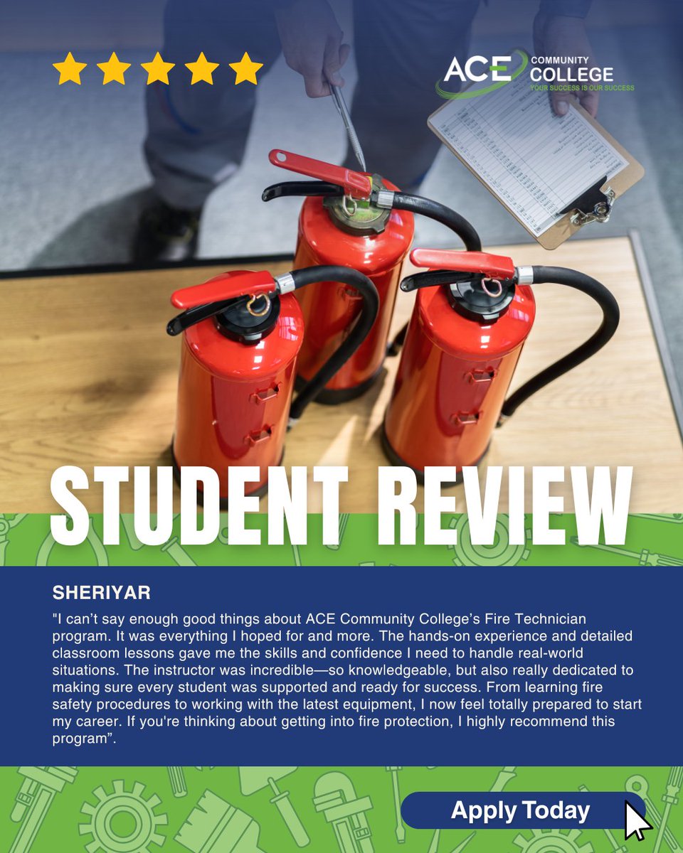 🔥 Future Fire Techs, take note! This student walked away from our Fire Technician Program with real skills, real confidence, and real career readiness. 💪🚒

Ready to ignite your future?

Apply today! acecollegecanada.com

#ACECommunityCollege