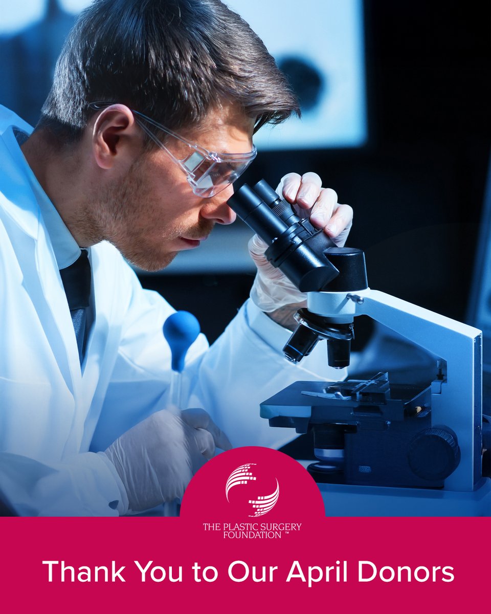 We sincerely thank our donors for their contributions last month. Your support advances our mission in innovative research, develops scientific leaders and enhances the quality of life for plastic surgery patients. bit.ly/4jr4eNL #PlasticSurgery