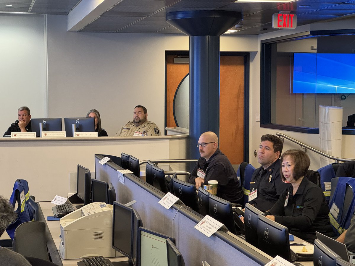 MCFRSNews's tweet image. Training Day - always preparing - @MCFRS (Special Operations) , @ReadyMontgomery, @mcpnews, multiple county agencies and regional partners in our Emergency Operations Center participating in a large EMG Functional Exercise. @mcfrsPIO #beprepared
