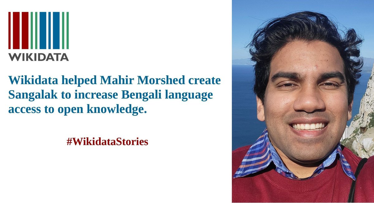 wikidata's tweet image. Sangkalak tool enables access to Bengali Wikisource texts, increasing regional access to open knowledge. Built in Bangladesh, used across the region.
Know a language tool for our WikidataStories?
Submit by 6 June → buff.ly/39UZU3g
#WikidataStories #KnowledgeEquity