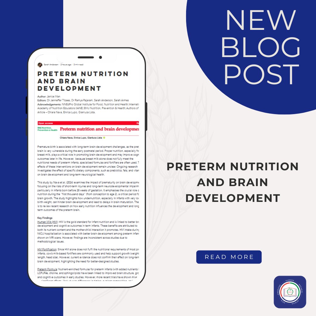 How does nutrition shape brain development in preterm infants?

A new blog explores key findings from Nava et al. (2024), highlighting the role of breast milk, fortified feeds &amp; formulas—plus what we still don’t know.

Read more 👉 tinyurl.com/3zuza5ym
#Nutrition #BMJNPH