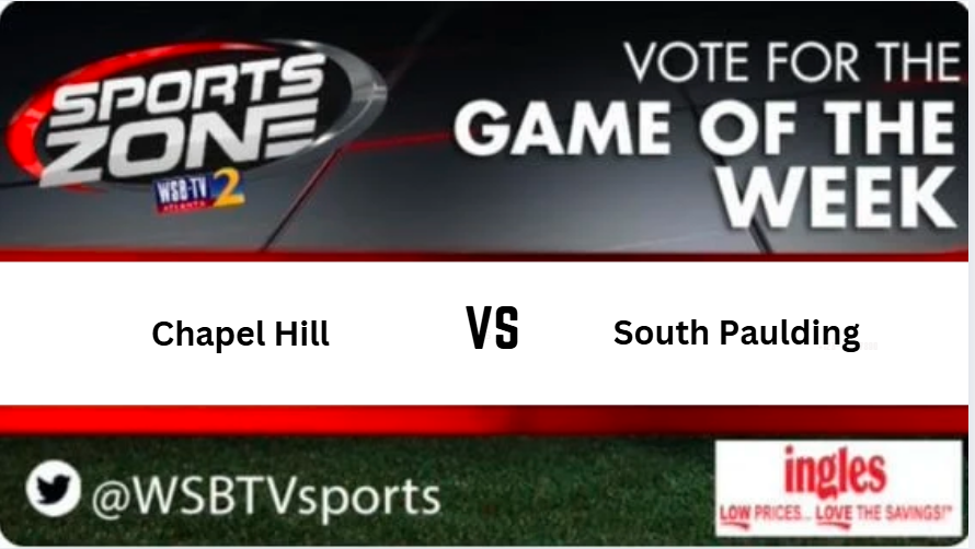 WSB-TV sports (@wsbtv_) on Twitter photo GAME of the week
<a href="/PanthersFB2021/">Chapel Hill Football</a> vs <a href="/south_paulding/">South Paulding Spartan Football</a>
Friday, May 16 @ 7:30pm.
Watch Here: s.id/wsb-tv
<a href="/BridgerWest/">Coach Bridger West</a> <a href="/GoudaJoakim/">Joakim “Keem” Gouda</a> @JoziahJames11 GAME of the week
<a href="/PanthersFB2021/">Chapel Hill Football</a> vs <a href="/south_paulding/">South Paulding Spartan Football</a>
Friday, May 16 @ 7:30pm.
Watch Here: s.id/wsb-tv
<a href="/BridgerWest/">Coach Bridger West</a> <a href="/GoudaJoakim/">Joakim “Keem” Gouda</a> @JoziahJames11