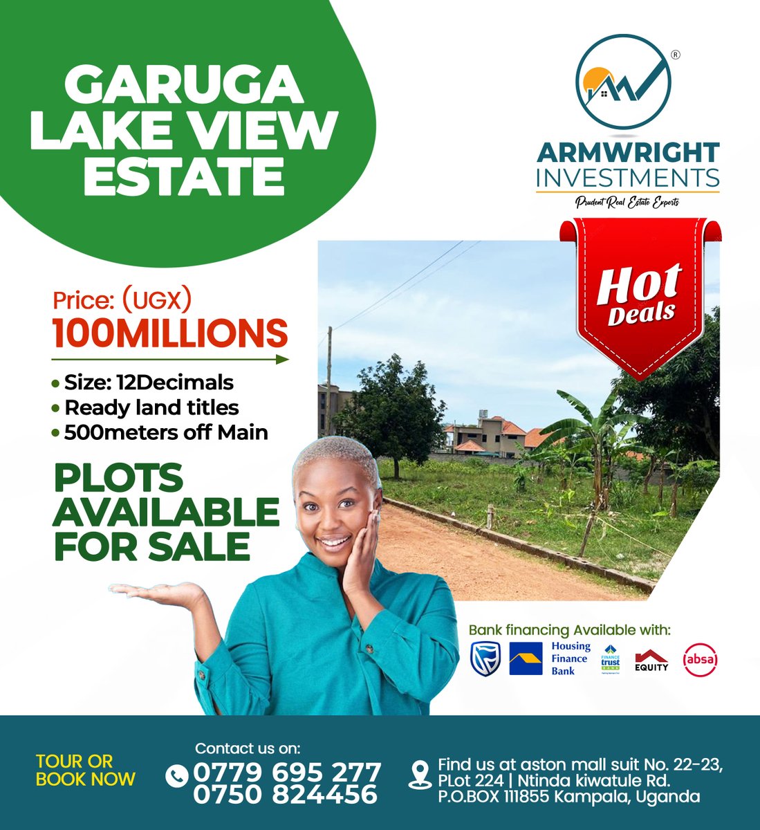 HOT DEAL ALERT!  
Plots for sale at Garuga Lake View Estate at only UGX 100M!   
- 12 decimals (size)  
- Ready land titles   
- 500m off main.   
- One of the best areas to invest in!   

Book a tour now: 0779 695 277   
wa.link/ai0xzk 
#GarugaLakeView