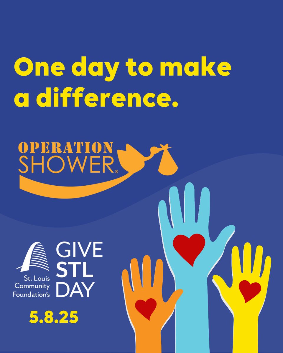 Operation Shower (@operationshower) on Twitter photo Today is the day to come together for the amazing nonprofits in the St. Louis area. Give to Operation Shower & help us bring JOY to expecting military families across the country at: givestlday.org/organization/O… 🍼👶
<a href="/StLouisGives/">St. Louis Community Foundation</a> Today is the day to come together for the amazing nonprofits in the St. Louis area. Give to Operation Shower & help us bring JOY to expecting military families across the country at: givestlday.org/organization/O… 🍼👶
<a href="/StLouisGives/">St. Louis Community Foundation</a>