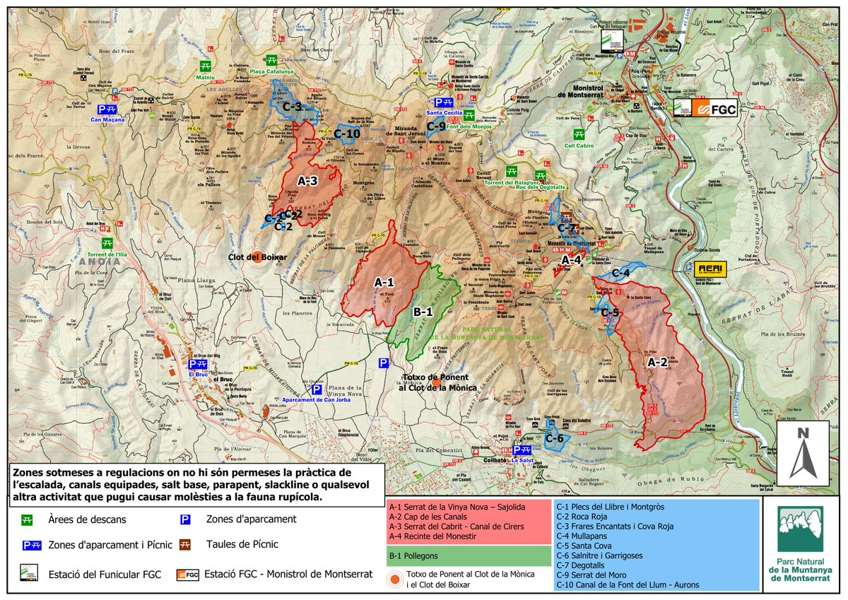 ‼️Atenció #escalador@‼️

S'aixeca la regulació a la zona C-1 Plecs del Llibre i Montgròs del <a href="/PNMontserrat/">PN Montserrat</a>

<a href="/FEEC_cat/">FEEC</a> <a href="/agentsruralscat/">Agents Rurals</a>

🌐 bit.ly/EscaladaMont
🗺️ bit.ly/MapaRegEscPNMM