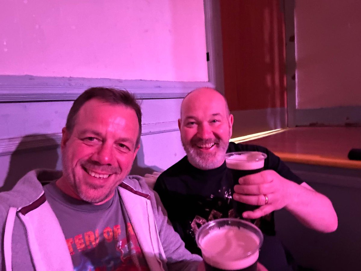 GraemeStewart5's tweet photo. Ramping up our training for the Run For Your Lives tour with a weekend trip to Bonfest  - quick photo outside the venue where I first saw Iron Maiden in June 1980
#RunForYourLives #IronMaiden #Bonfest https://t.co/26EGoMmEOR