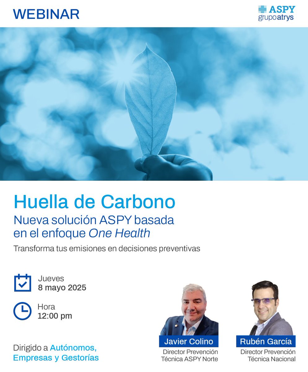 🔴 ¡Estamos en directo en el #webinar sobre Huella de Carbono!

Te presentamos nuestra nueva solución con la que ya estamos ofreciendo a las empresas una 𝗿𝗲𝘀𝗽𝘂𝗲𝘀𝘁𝗮 𝗶𝗻𝘁𝗲𝗴𝗿𝗮𝗹 a los factores de riesgo originados por el #cambioclimático.

➡️bit.ly/4iUqcaZ