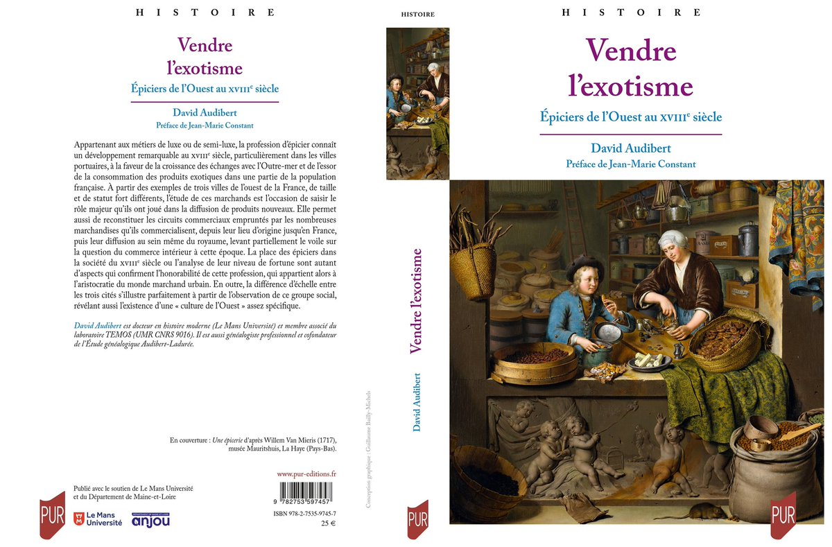 David AUDIBERT (@audibert_david) on Twitter photo Qu’est-ce qu’un épicier au XVIIIe siècle ?
👉Un marchand qui vend des épices et une gamme de produits très étendue
👉Un personnage en vue dans la société urbaine
👉Un riche commerçant, parfois proche du négociant
#Vendre_l_exotisme
<a href="/PUReditions/">Presses universitaires de Rennes</a> <a href="/TEMOS_histoire/">Temps, Mondes, Sociétés</a> <a href="/LeMansUniv/">Le Mans Université</a> Qu’est-ce qu’un épicier au XVIIIe siècle ?
👉Un marchand qui vend des épices et une gamme de produits très étendue
👉Un personnage en vue dans la société urbaine
👉Un riche commerçant, parfois proche du négociant
#Vendre_l_exotisme
<a href="/PUReditions/">Presses universitaires de Rennes</a> <a href="/TEMOS_histoire/">Temps, Mondes, Sociétés</a> <a href="/LeMansUniv/">Le Mans Université</a>