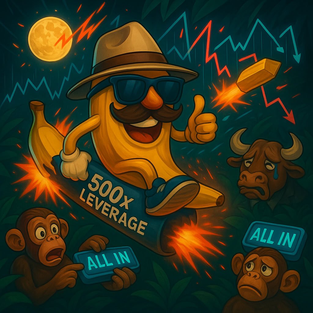 🎯 Bybit now offering 500x leverage… not just on crypto, but US stocks and gold in 2025. Because why stop at wrecking crypto traders?

📈 Bybit Launches 500x Leverage on Everything. Monkeys Launch for the Moon.

That’s not a trading platform.
That’s a financial trebuchet. 🎯