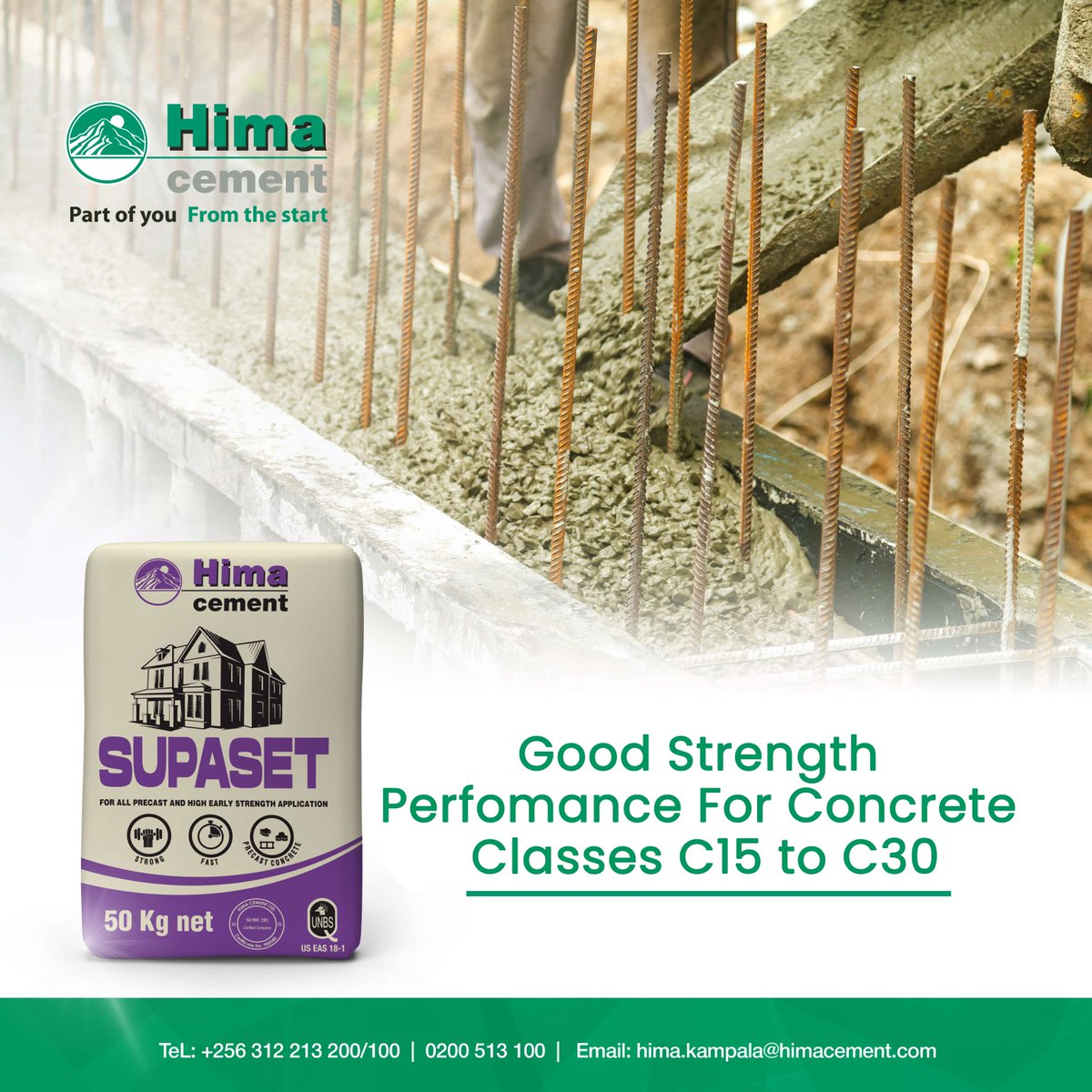 HimaCement's tweet photo. Good strength performance for concrete classes C15 to C30: SupaSet delivers reliable performance you need to stay ahead of schedule.
Perfect for fast-paced projects where every hour counts.
#HimaCement #SupaSet https://t.co/ArmkRl4dcb