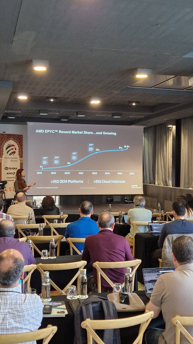 hpcsie's tweet photo. ¡HPC Admintech continúa!

En el día de hoy AMD hablando de las soluciones de EPYC, Instinct y por supuesto de Alveo (FPGA)

Hemos conocido a fondo cómo estas tecnologías transforman entornos de HPC y su potencial.

Más info en: https://t.co/yUvqGwADpP https://t.co/lhyyOi9cwN