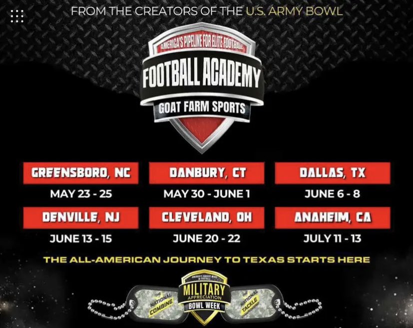 Matthew Johnson (@matt_g_johnson_) on Twitter photo Thank you <a href="/GregCooperUSA/">Natl Recruiting Dir | Military Appreciation Bowl</a> for the invite to the #footballacademy.
#usarmybowl #thenationalcombine
#essehonorempatrinostro
#faith_family_football
#classof2029 Thank you <a href="/GregCooperUSA/">Natl Recruiting Dir | Military Appreciation Bowl</a> for the invite to the #footballacademy.
#usarmybowl #thenationalcombine
#essehonorempatrinostro
#faith_family_football
#classof2029