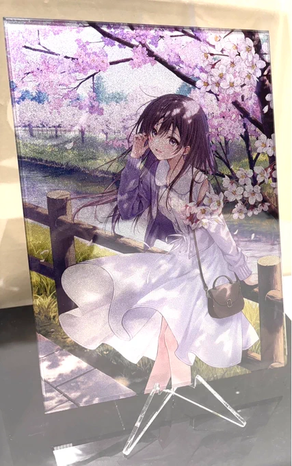 #絵師100人展 会場で作品をご覧くださった皆様、またグッズをご注文くださった皆様、本当にありがとうございました!アクリルアートプレートのサンプルを作っていただいていたので記念に 
