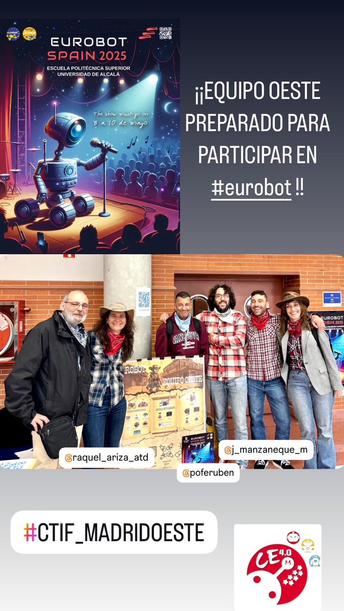 El #CTIF_MadridOeste preparado para su participación en #Eurobot 👏👏👏👏

#CodigoEscuela4.0_Madrid #IF_CMadrid