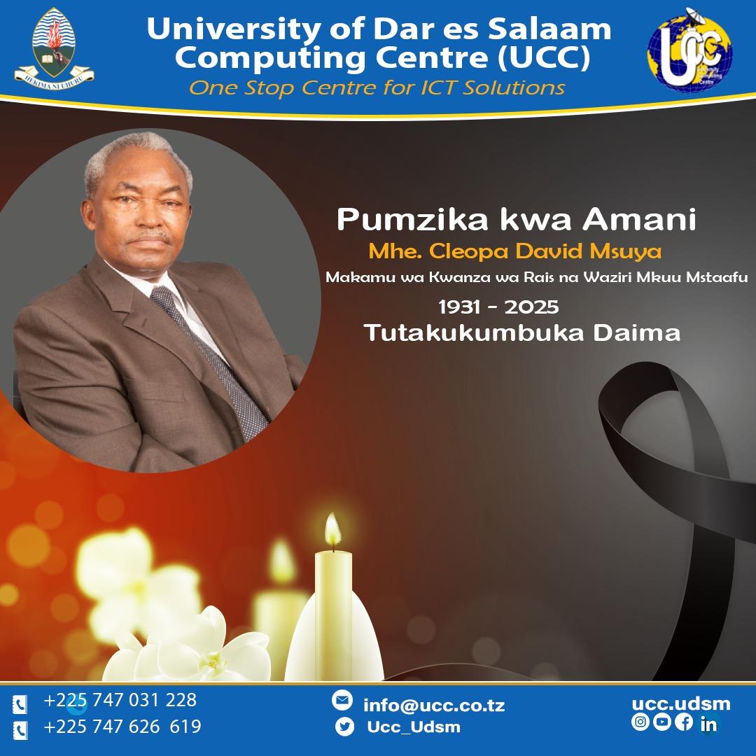 ucc_udsm's tweet photo. Tutakukumbuka Daima https://t.co/kBqbncQiH8