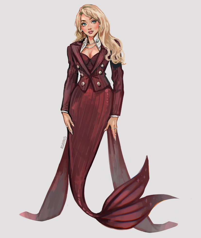 asayris_art's tweet image. Sabrina Carpenter as a mermaid at the Met Gala 2025