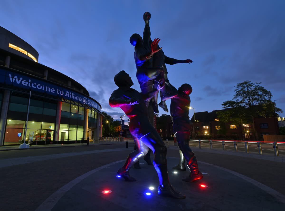The Stadium has been lit red, white and blue for the 80th anniversary of VE Day, the end of the Second World War in Europe. 

Today we celebrate a victory for which a heavy price was paid, on the land and sea and in the air, as well as for those left at home, and give our thanks.