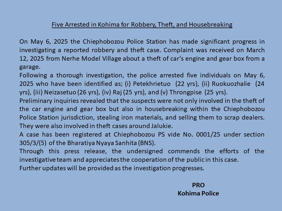 Kohima Police (@kohimapolice) on Twitter photo 