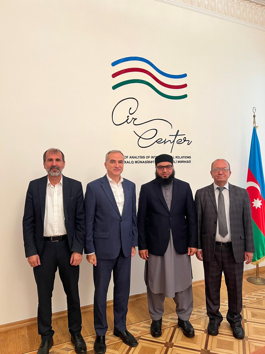 AIR Center (@aircenteraz) on Twitter photo On May 8, a meeting was held between <a href="/shafiyev_farid/">Farid Shafiyev</a> , Chairman of the Board of the Center of Analysis of International Relations (AIR Center), and Muhammad Faisal, Chargé d'Affaires of the Embassy of Afghanistan to the Republic of Azerbaijan. On May 8, a meeting was held between <a href="/shafiyev_farid/">Farid Shafiyev</a> , Chairman of the Board of the Center of Analysis of International Relations (AIR Center), and Muhammad Faisal, Chargé d'Affaires of the Embassy of Afghanistan to the Republic of Azerbaijan.